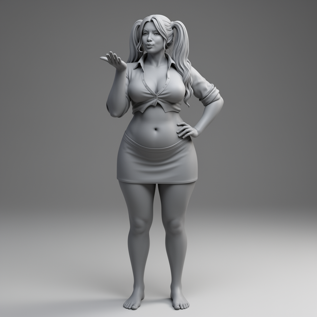 Busty Woman Figurine free 3D printable STL