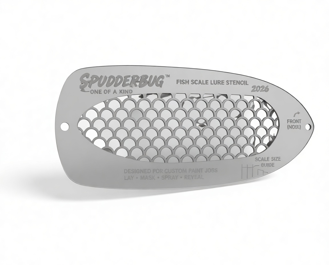 Spudderbug Fish Scale Stencil free 3D printable STL