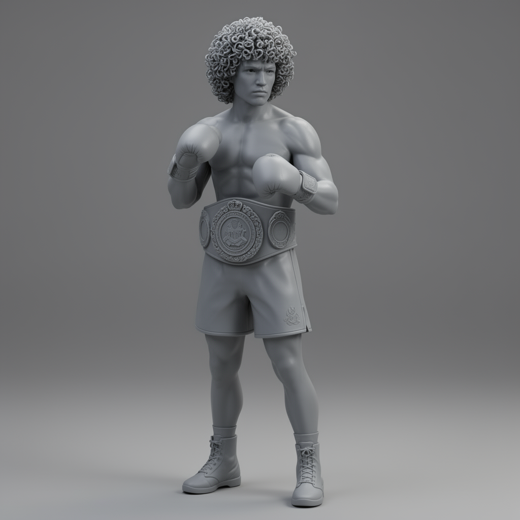 Boxing Champion Figurine free 3D printable STL