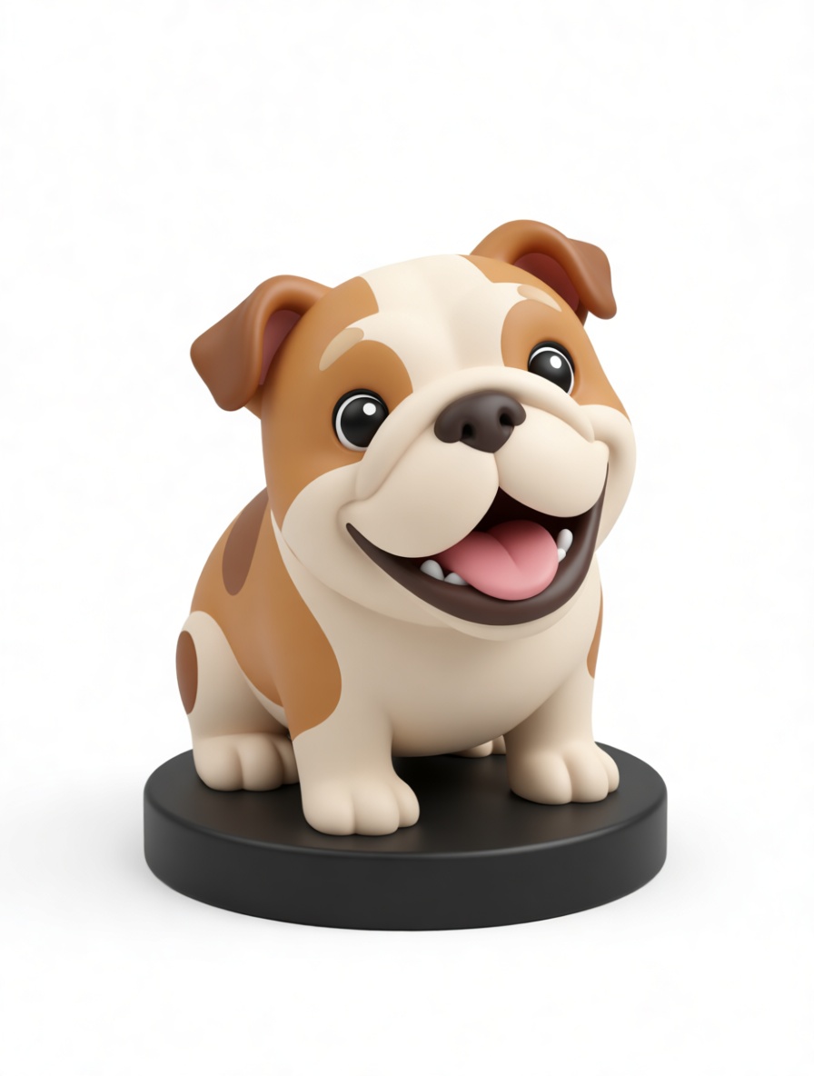 Bulldog Puppy Figurine free 3D printable STL