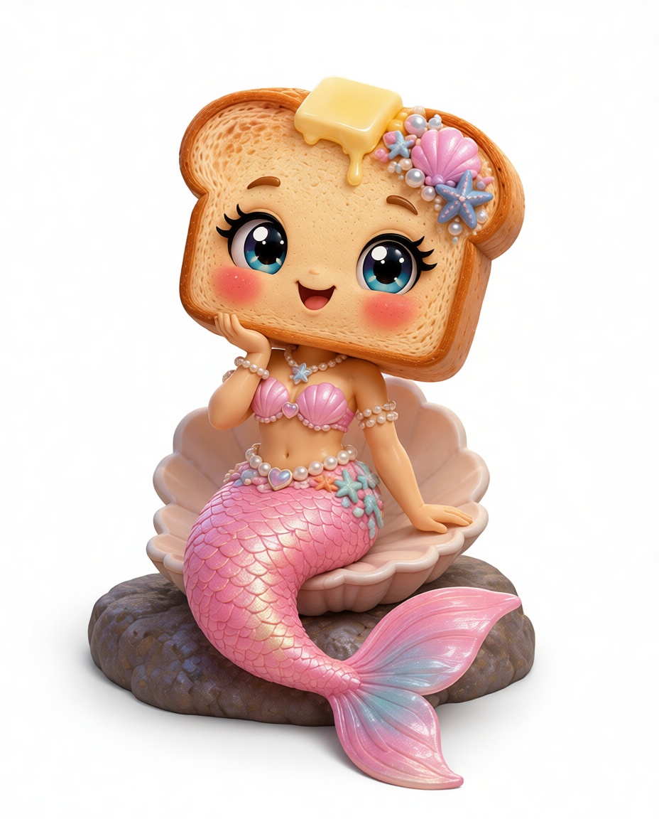 Toaster Mermaid Figurine free 3D printable STL