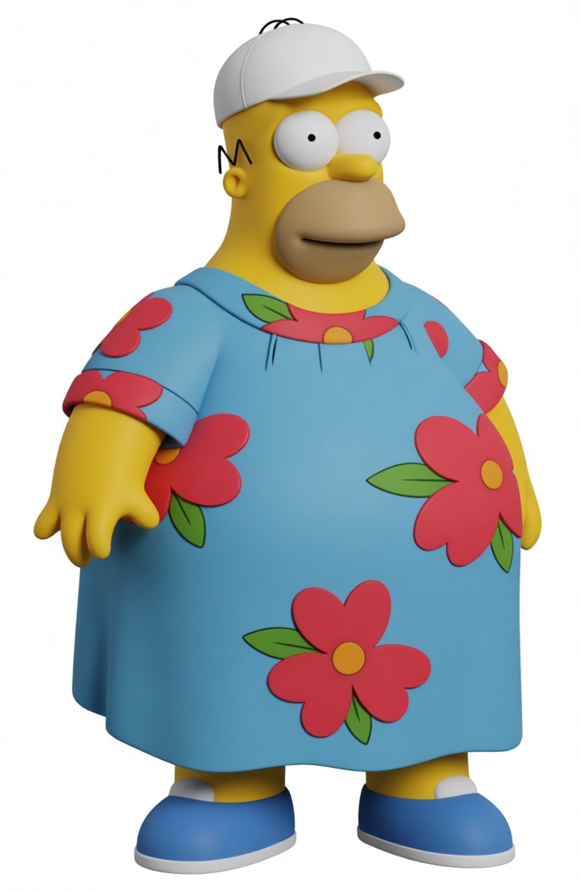 Homer Simpson Dress Figurine free 3D printable STL