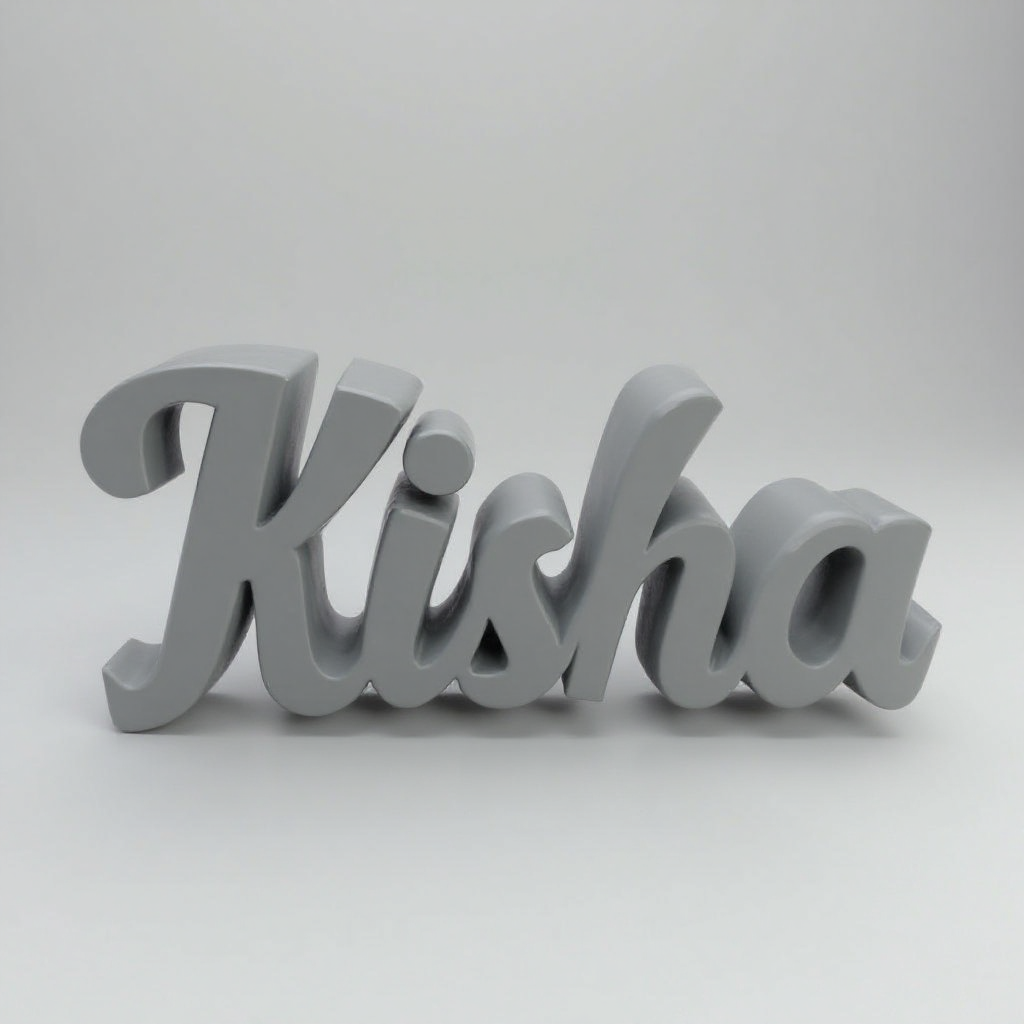 Kisha Name Keychain free 3D printable STL