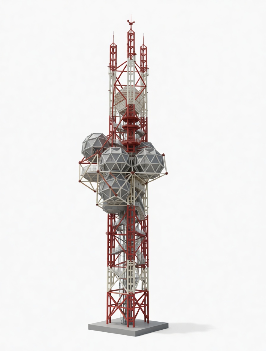 Telecommunication Tower Model free 3D printable STL