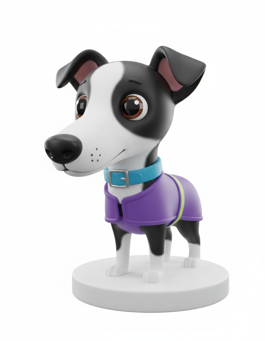 Cute Cartoon Dog Model free 3D printable STL