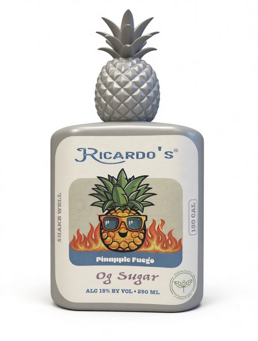 Pineapple Fuego Bottle free 3D printable STL