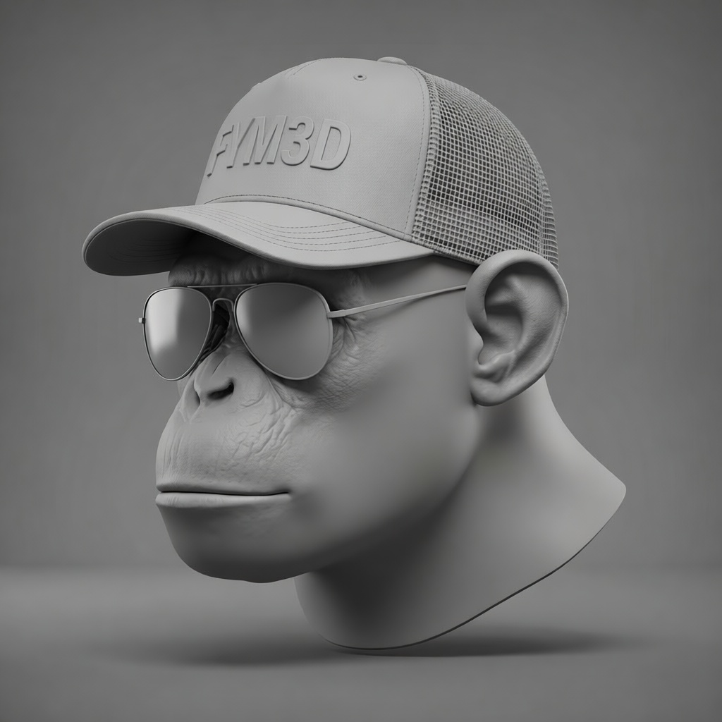 Cool Gorilla Bust free 3D printable STL