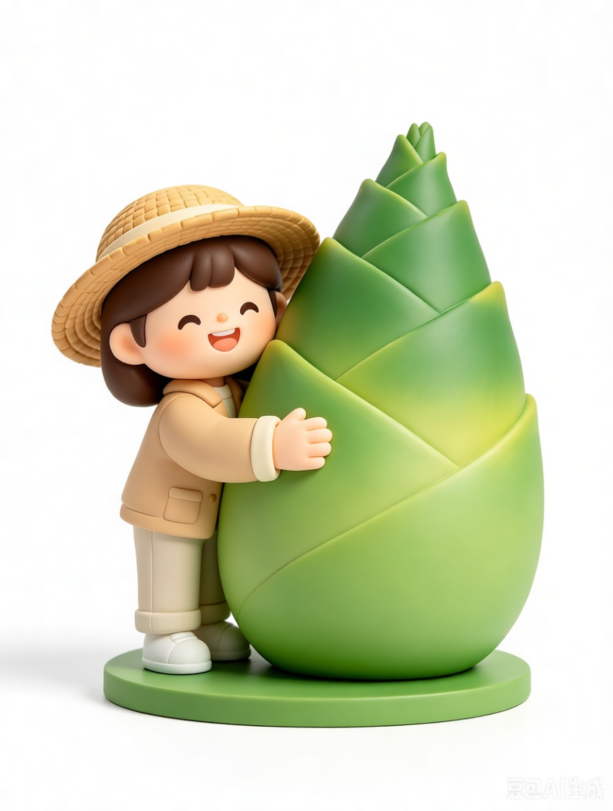 Gardener Hugging Bamboo Shoot Figurine free 3D printable STL