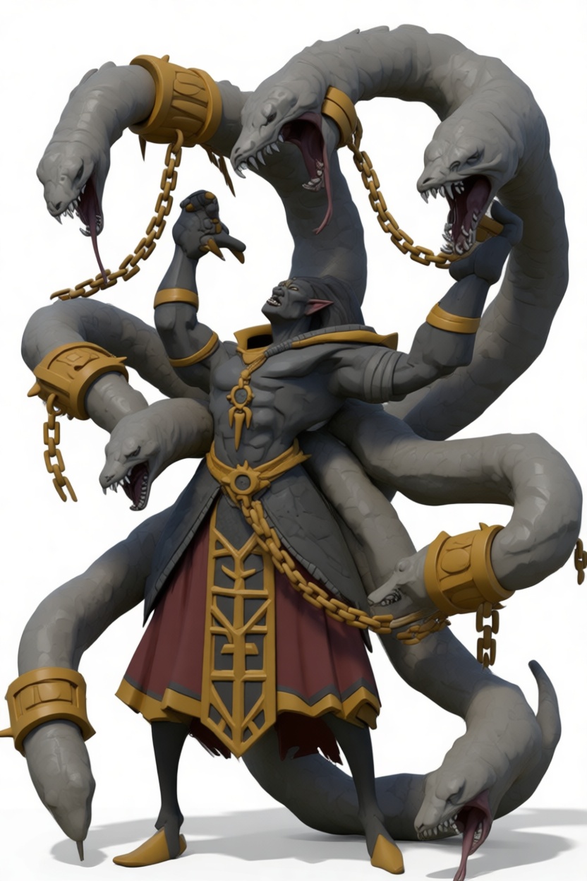 Hydra Warlock Figurine free 3D printable STL