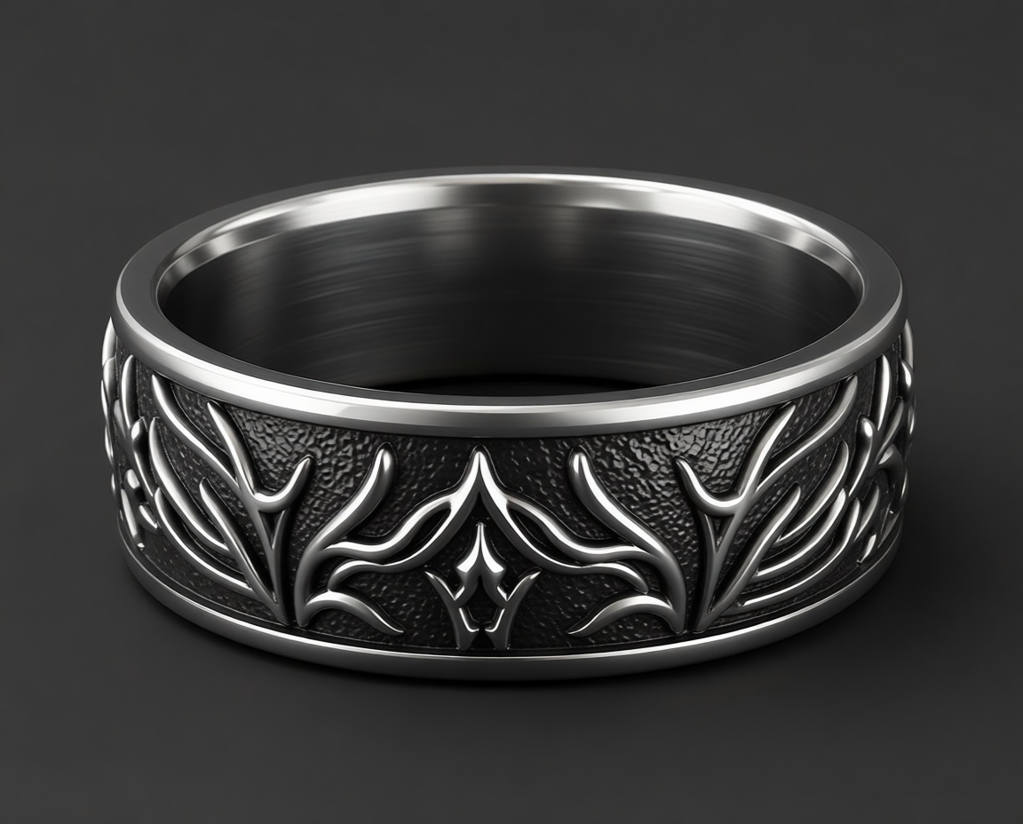 Ornate Vine Pattern Ring free 3D printable STL