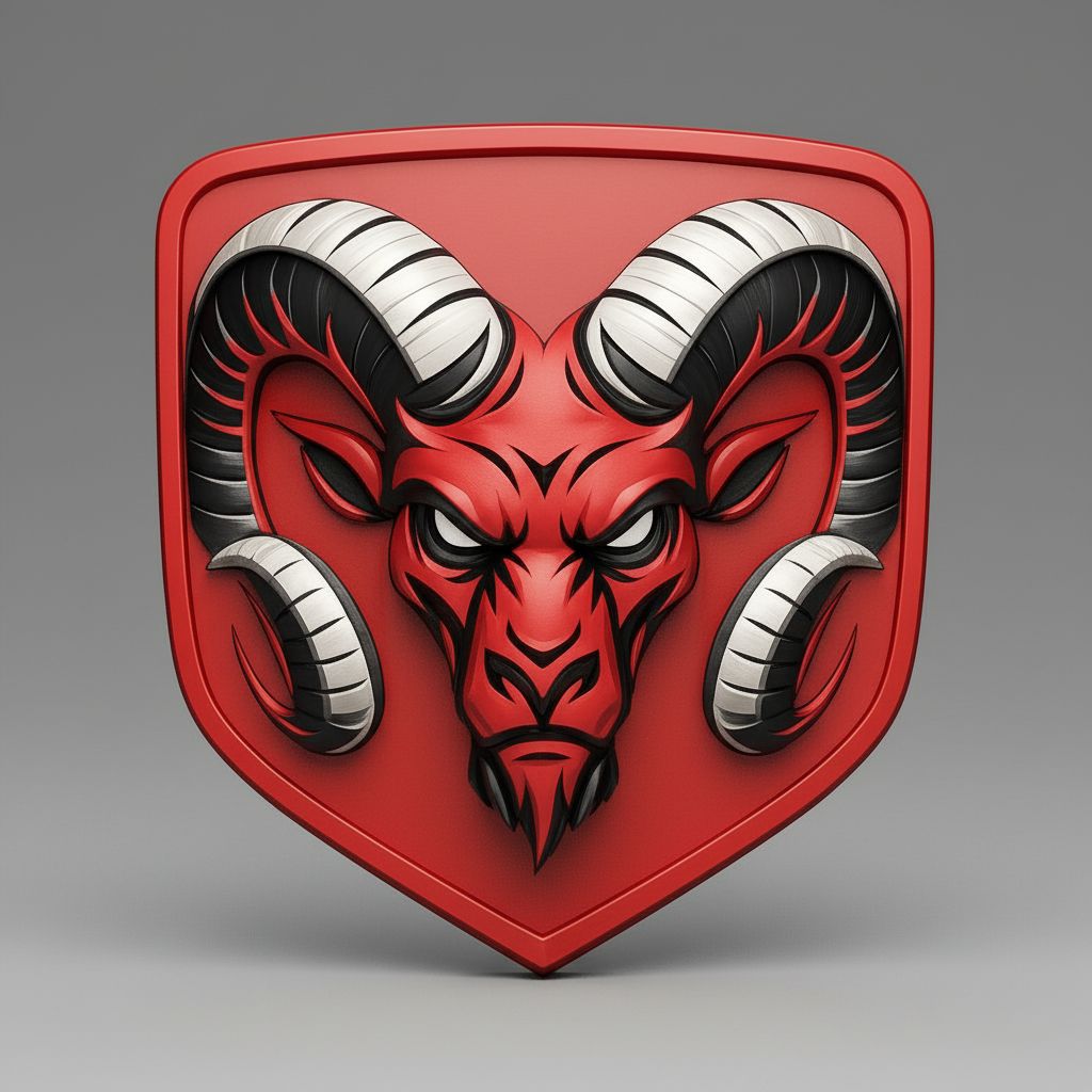 Angry Ram Emblem free 3D printable STL