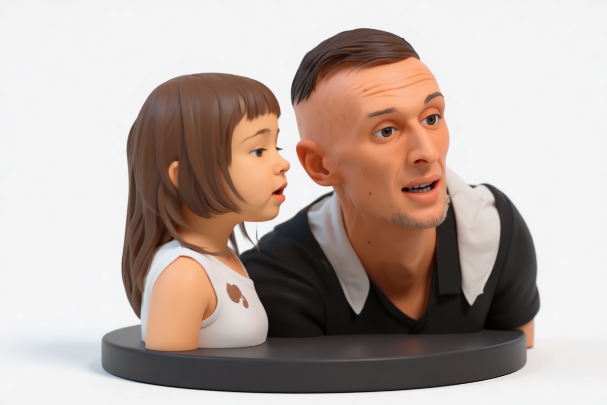 Father and Daughter Bust free 3D printable STL