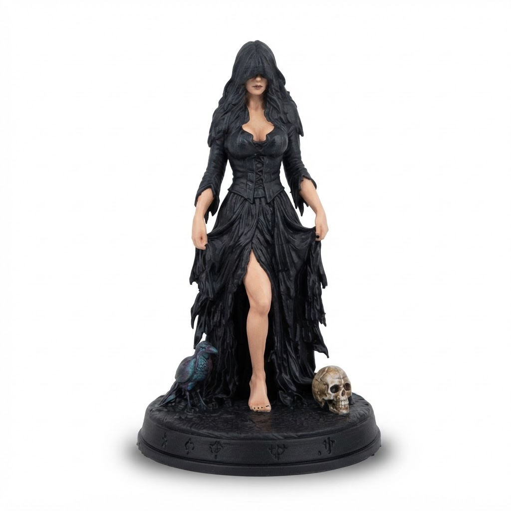 Morrigan Witch Figurine free 3D printable STL