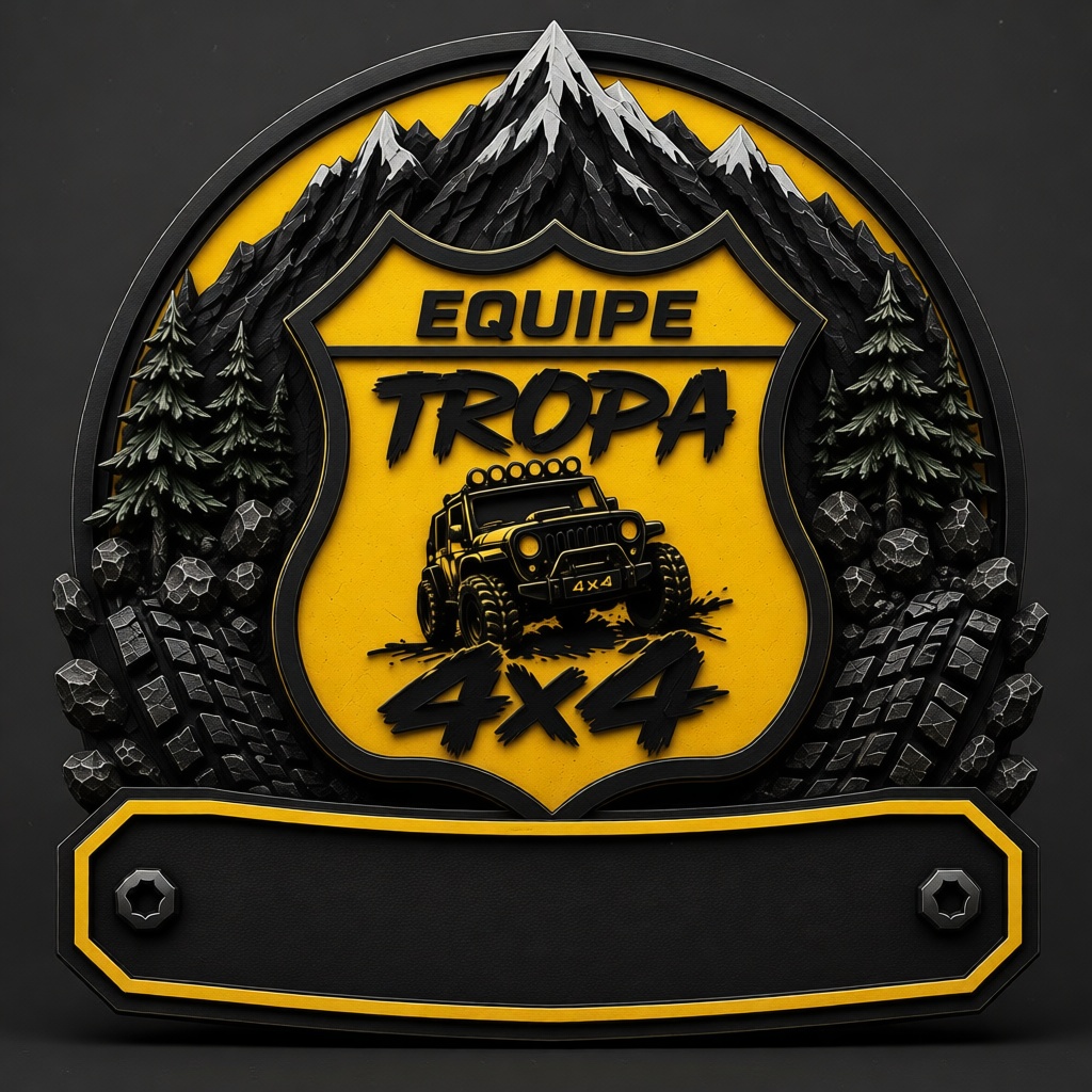 Equipe Tropa 4x4 Badge free 3D printable STL
