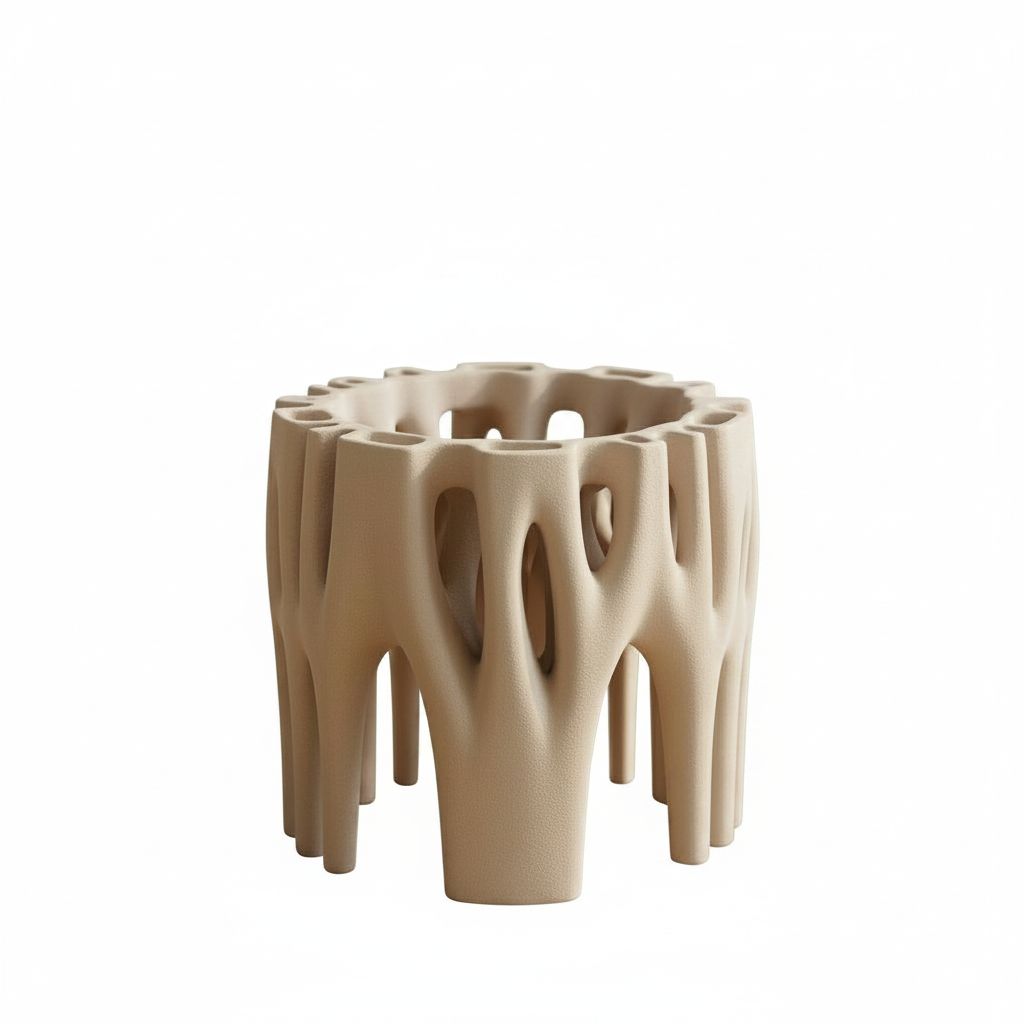 Organic Tree Stump Stool free 3D printable STL