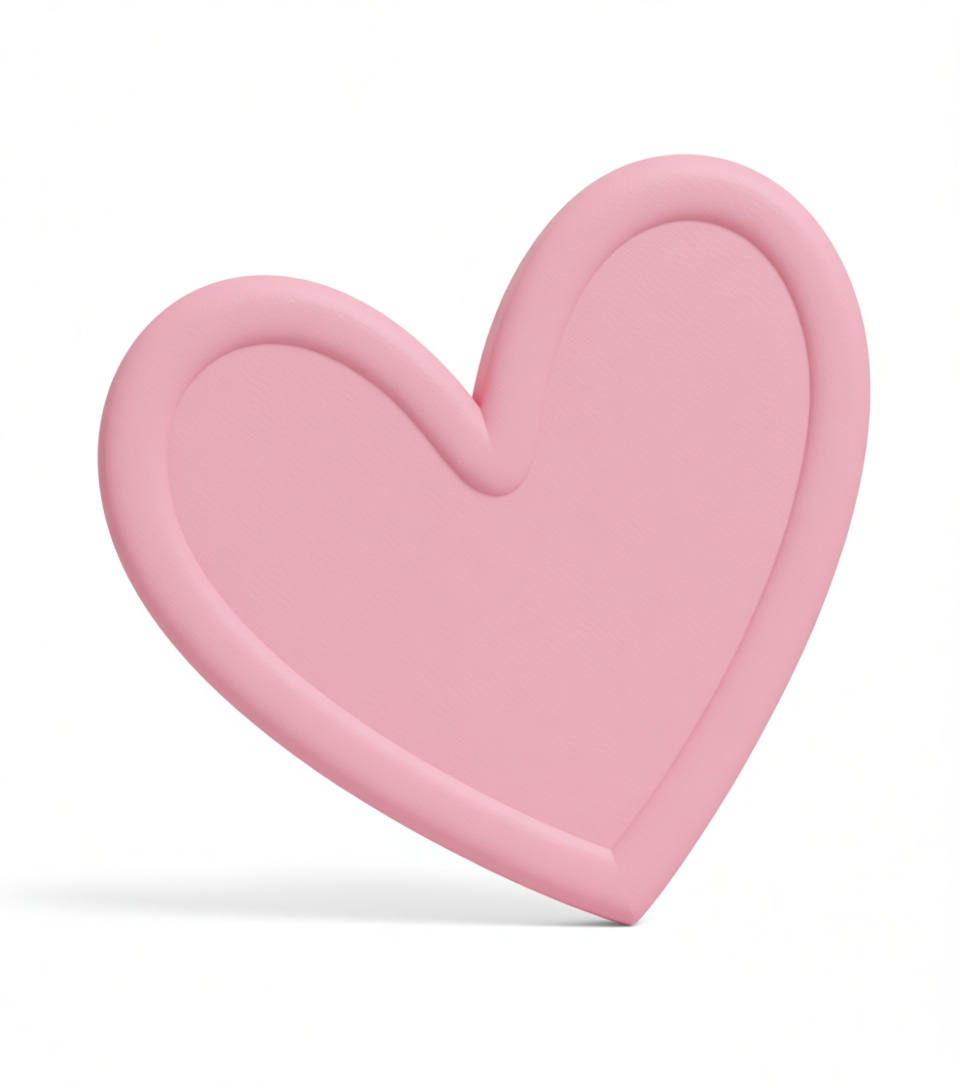 Pink Heart Plaque free 3D printable STL
