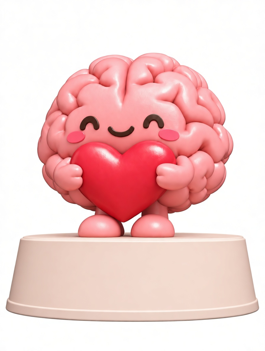 Cute Brain Figurine free 3D printable STL