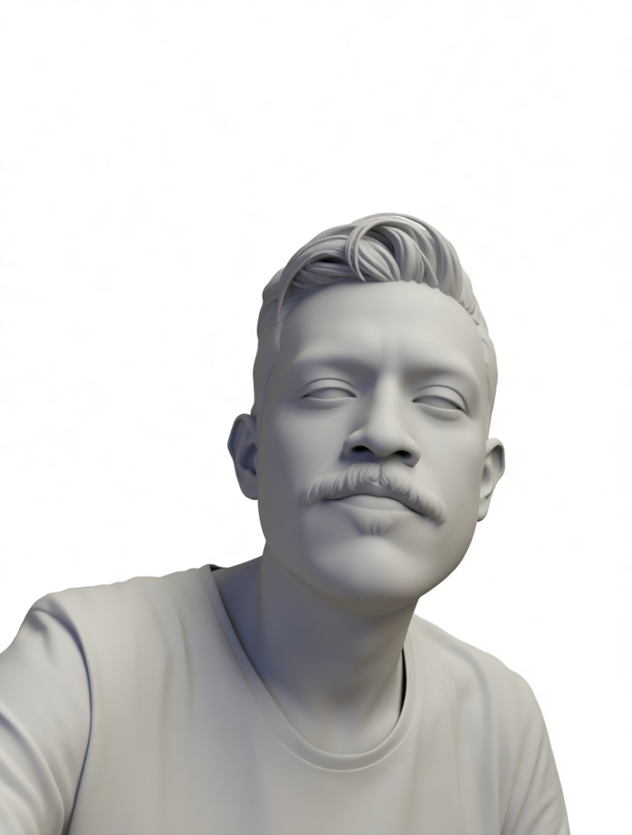 Mustached Man Bust free 3D printable STL