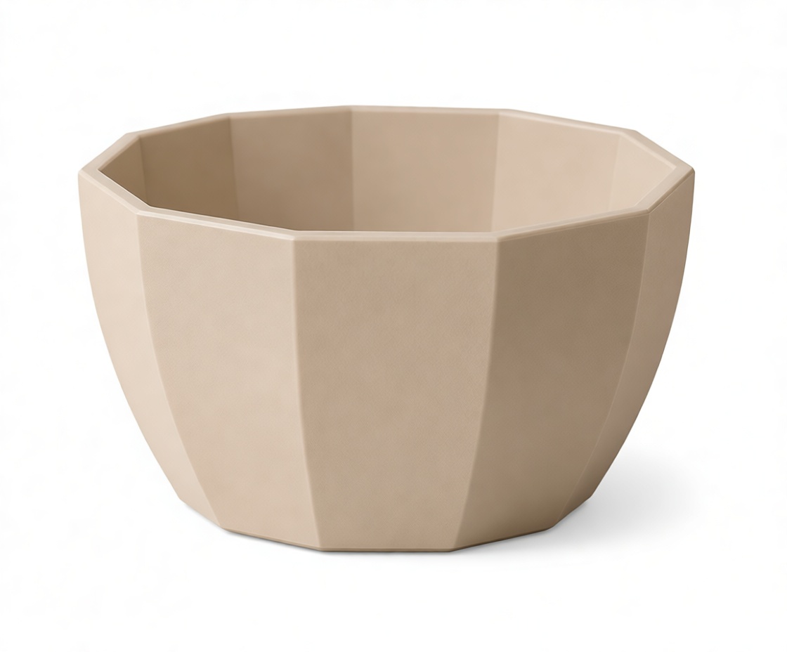 Octagonal Geometric Bowl free 3D printable STL