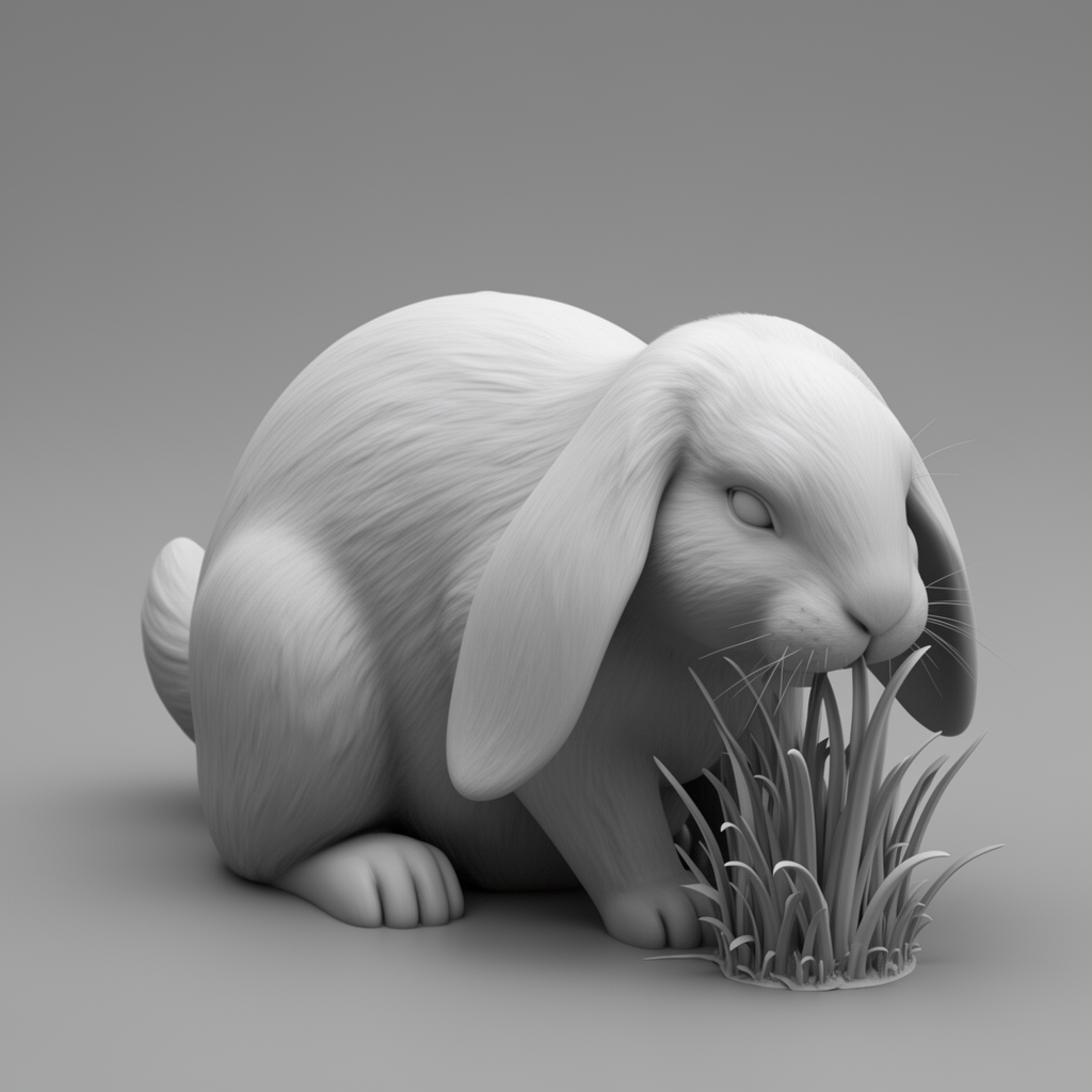 White Rabbit Figurine free 3D printable STL