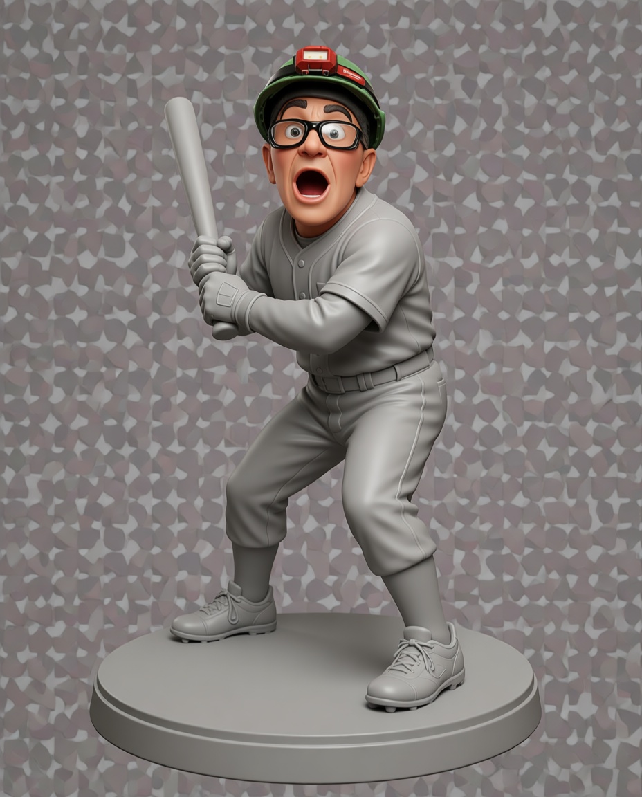 Baseball Batter Figurine free 3D printable STL