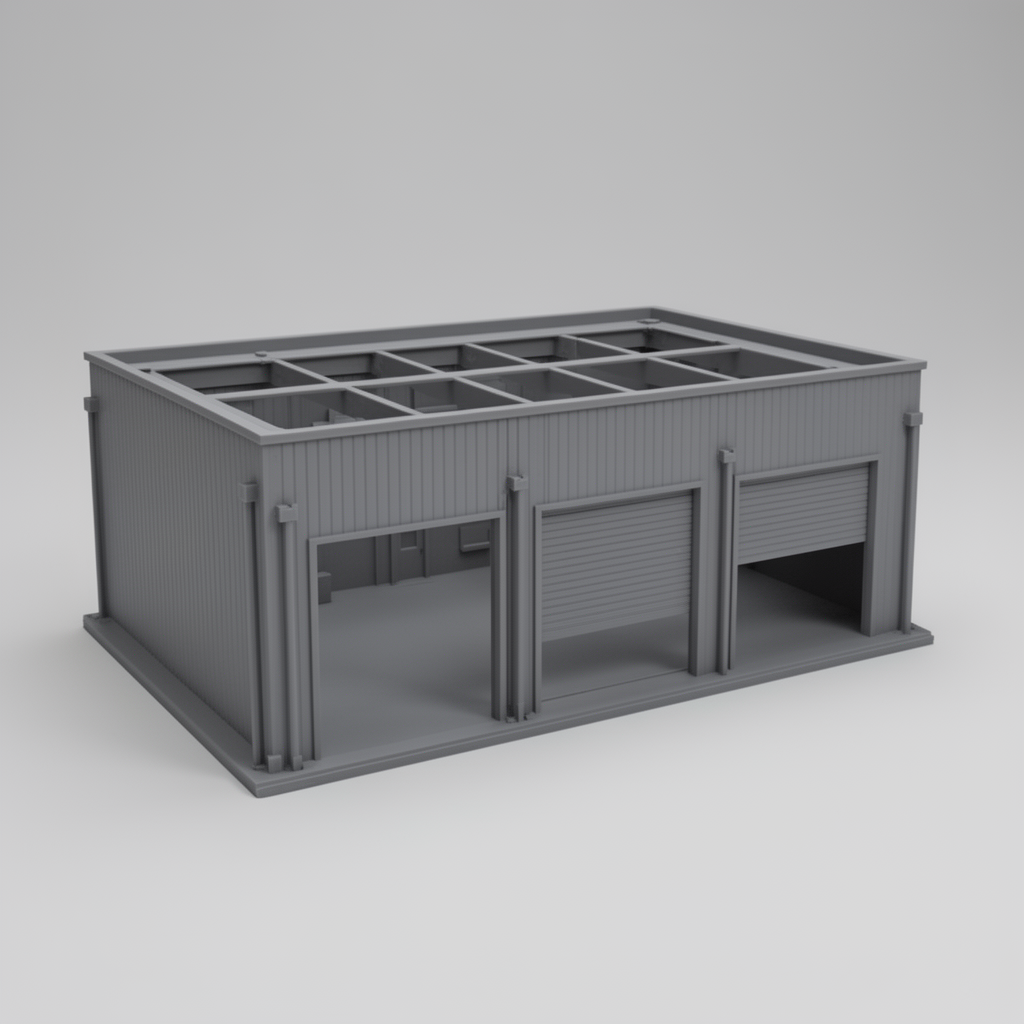Commercial Warehouse Model free 3D printable STL
