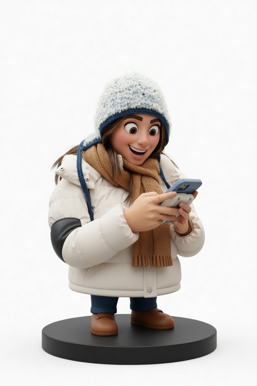 Winter Girl Figurine free 3D printable STL