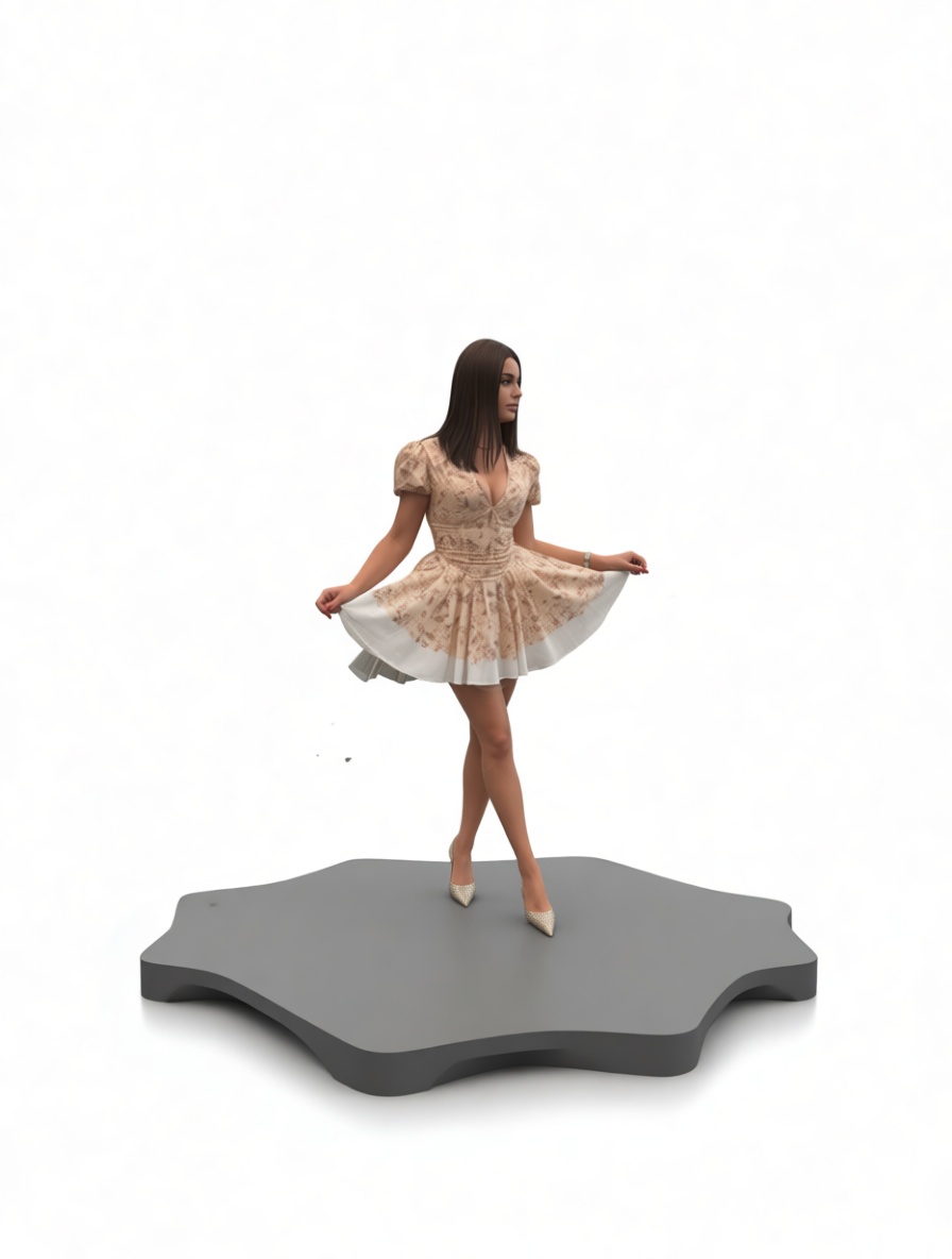 Woman in Dress Figurine free 3D printable STL