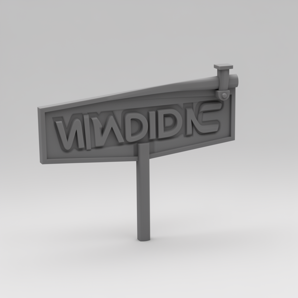 Name Plate with Stick free 3D printable STL