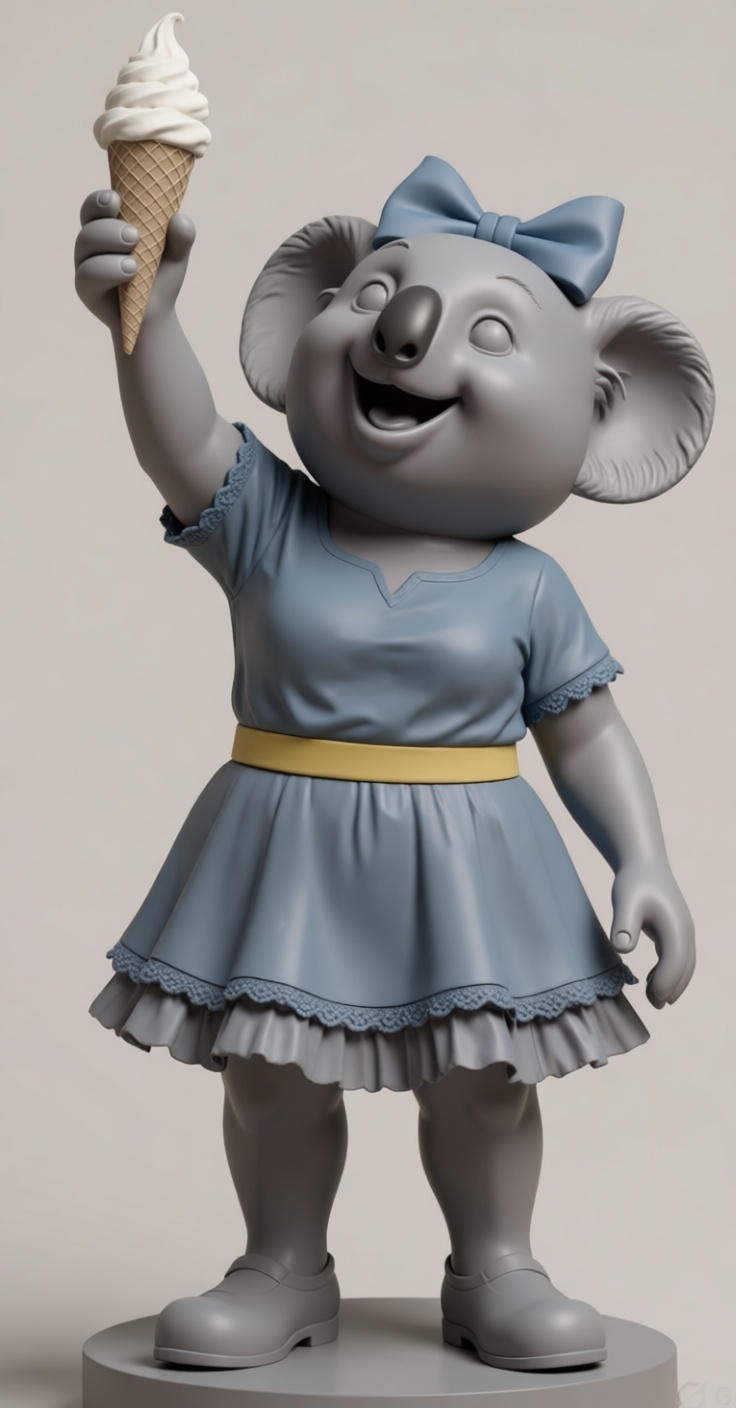 Koala Girl Figurine free 3D printable STL