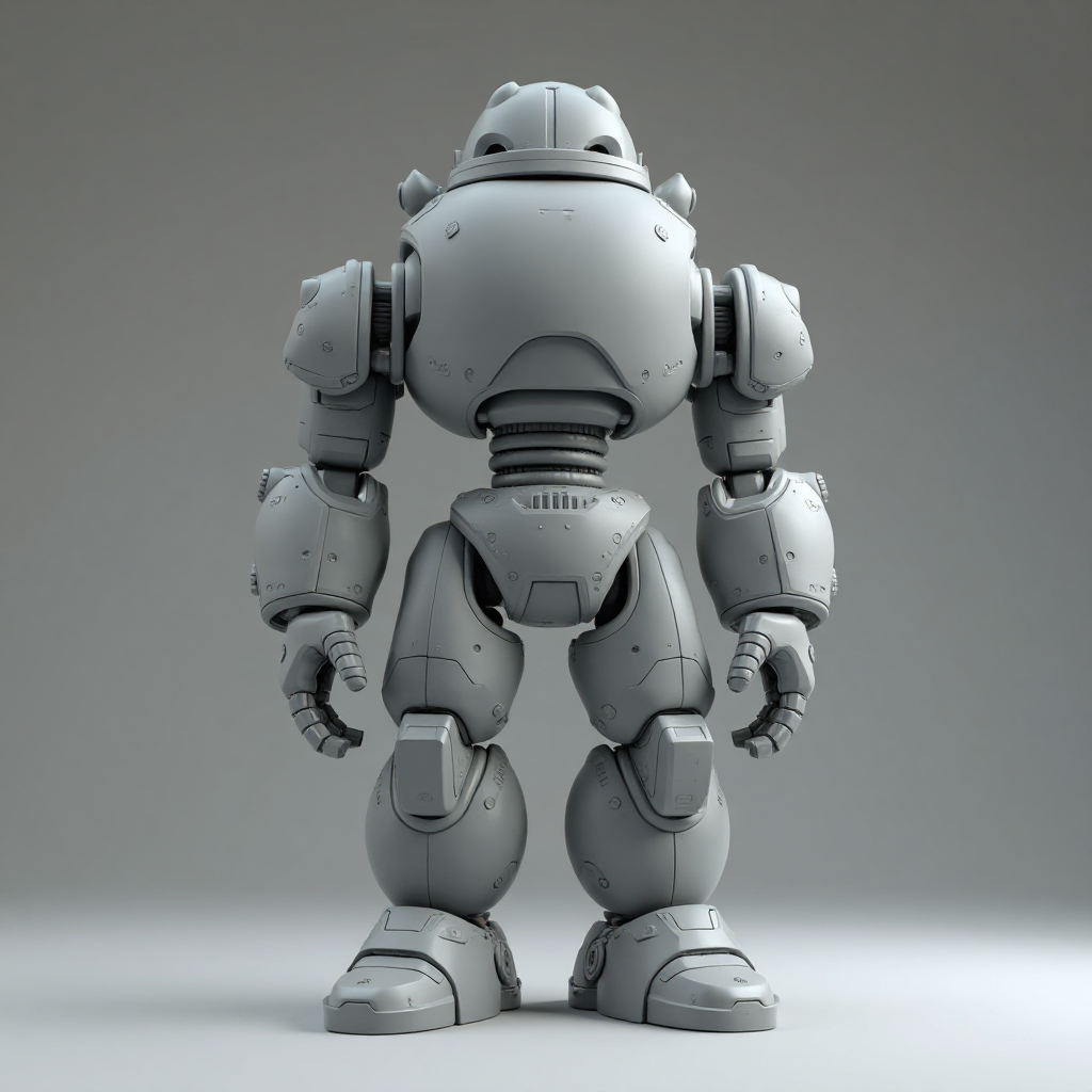 Chunky Robot Figurine free 3D printable STL
