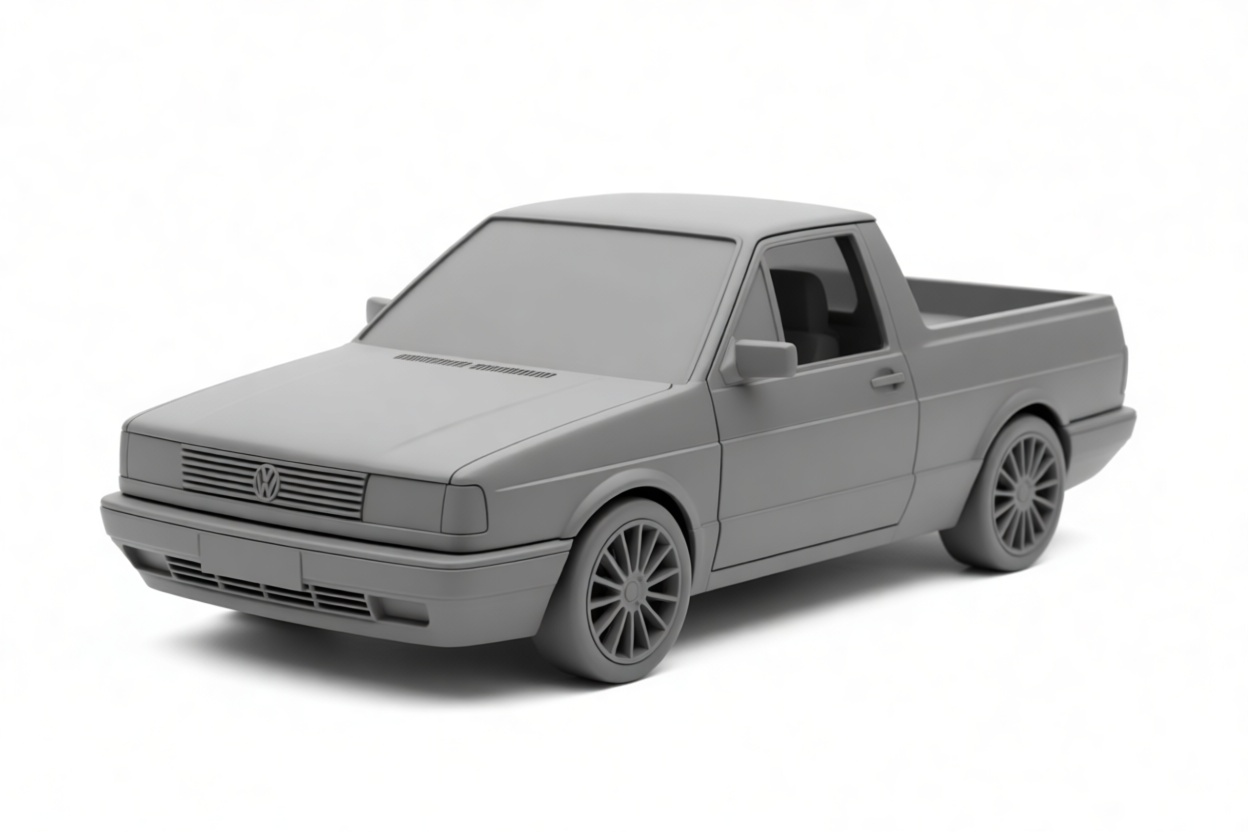 Volkswagen Caddy Pickup Model free 3D printable STL