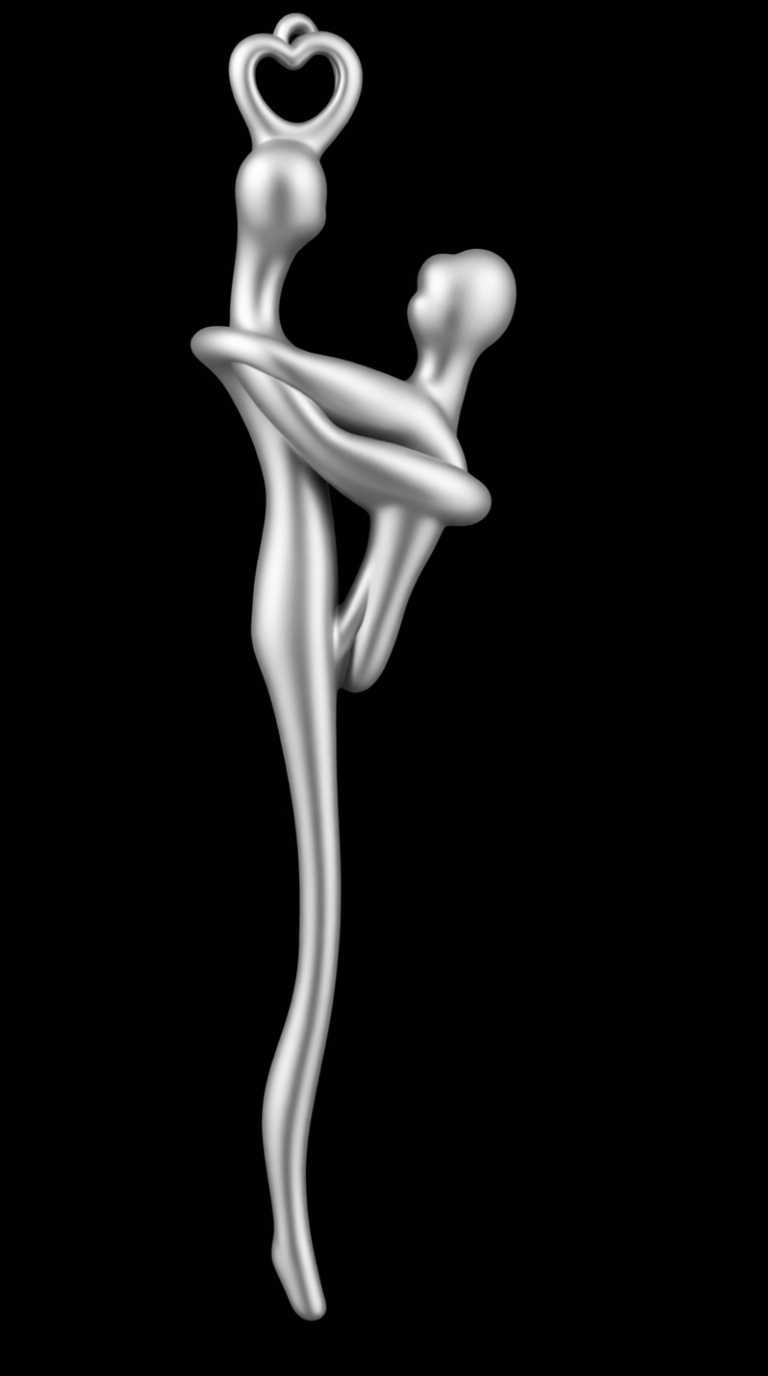 Abstract Lovers Sculpture free 3D printable STL