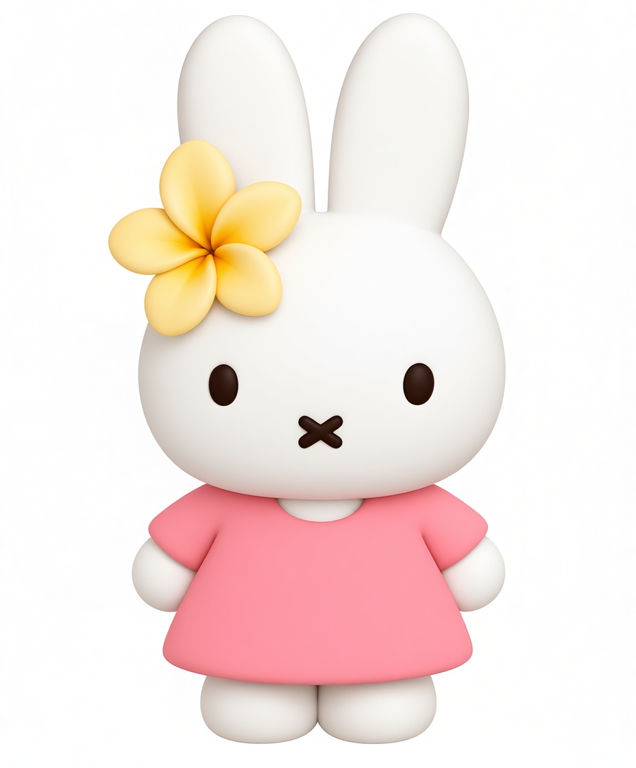 Miffy Figurine Pink Dress free 3D printable STL