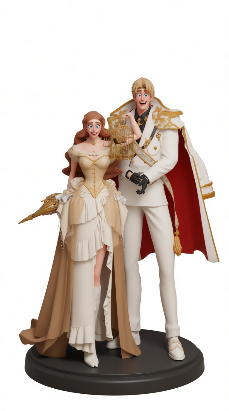 Victorian Couple Figurine free 3D printable STL