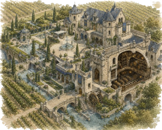 Medieval Watermill Estate free 3D printable STL