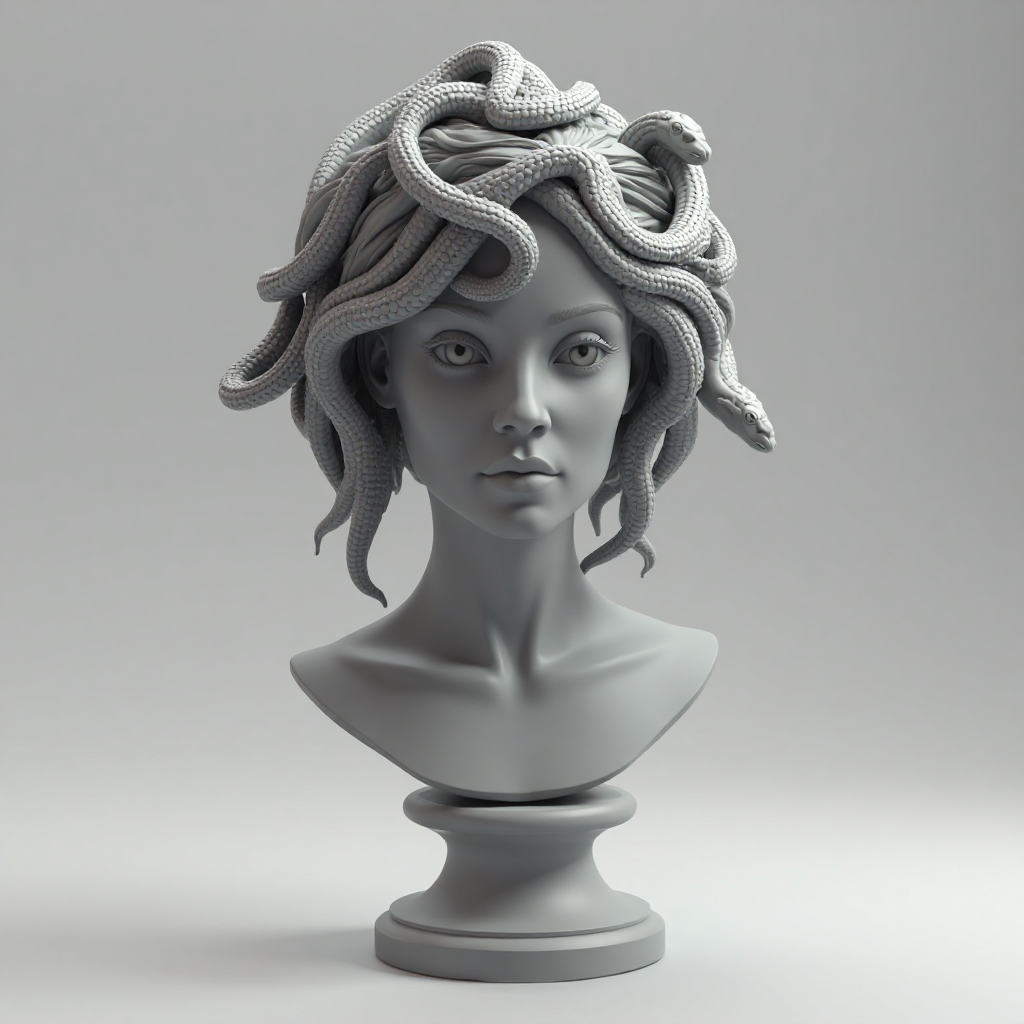 Victorian Medusa Bust free 3D printable STL