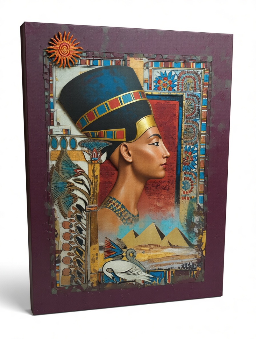 Nefertiti Bust Relief free 3D printable STL
