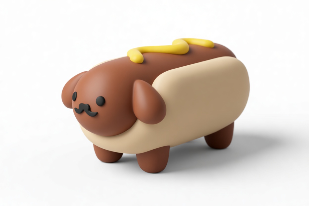 Hot Dog Dachshund Figurine free 3D printable STL