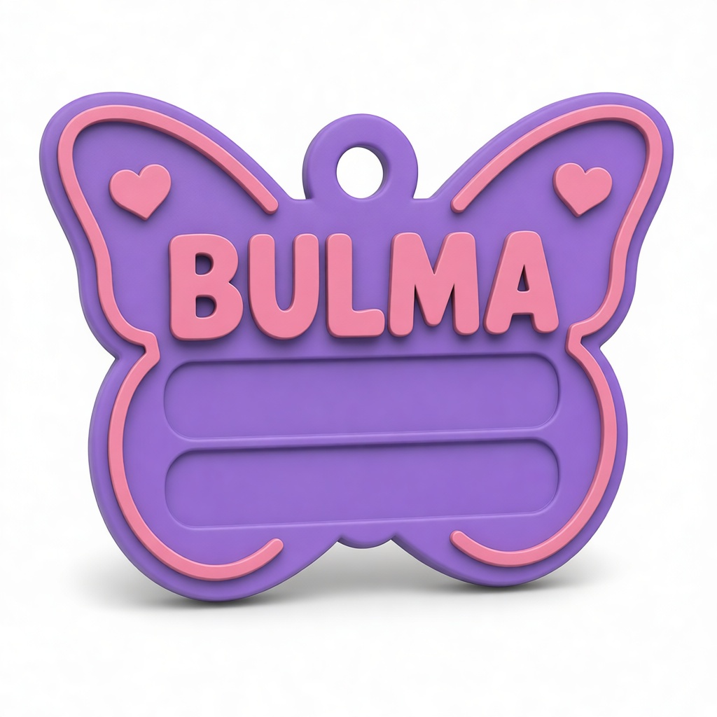 Bulma Butterfly Tag free 3D printable STL