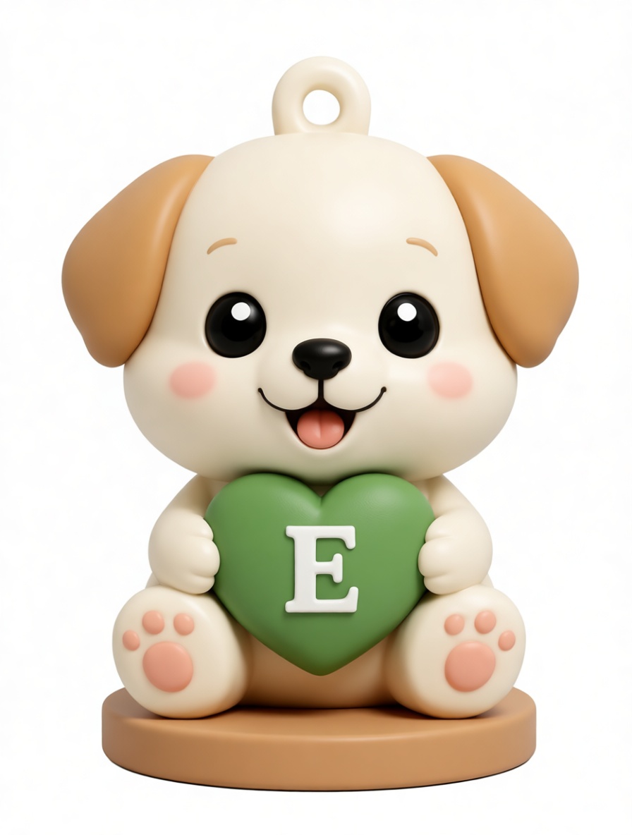 Cute Puppy Keychain Figurine free 3D printable STL