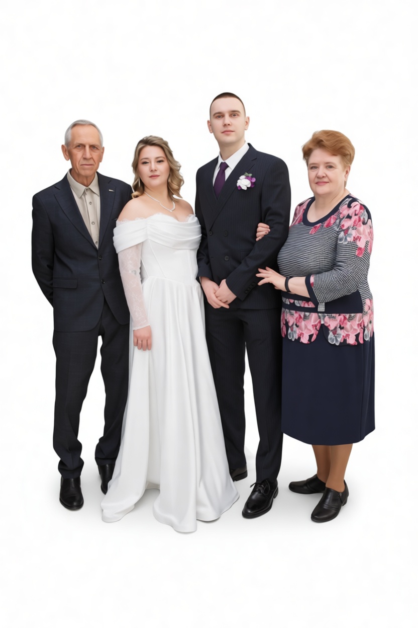 Wedding Couple and Family 3D Model free 3D printable STL