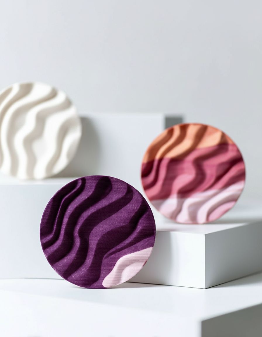Wavy Pattern Coaster Set free 3D printable STL