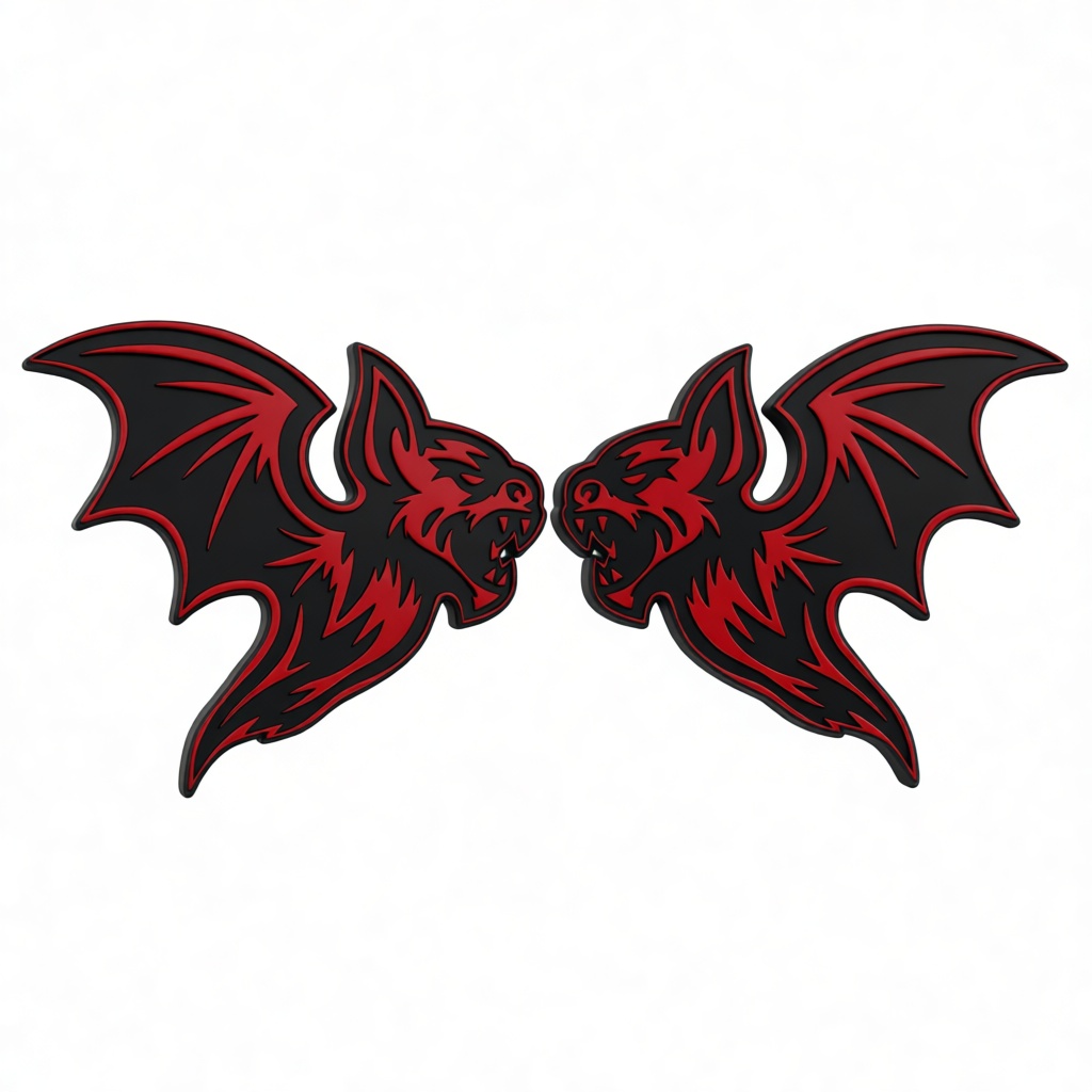 Bat Emblem Pair free 3D printable STL