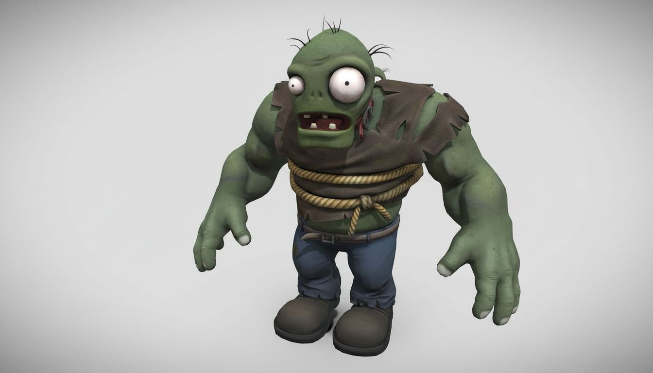 Cartoon Zombie Character free 3D printable STL