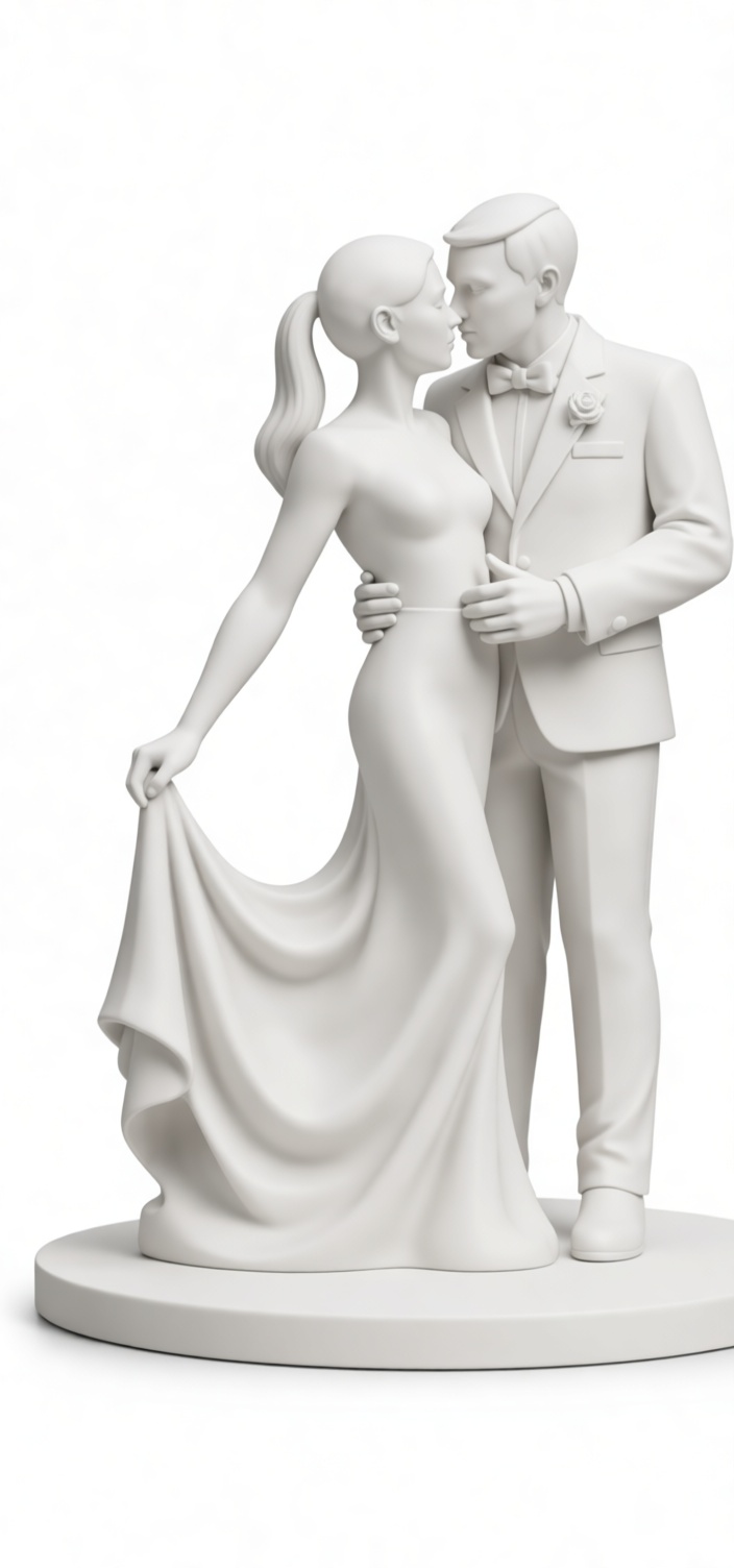 Wedding Couple Figurine free 3D printable STL