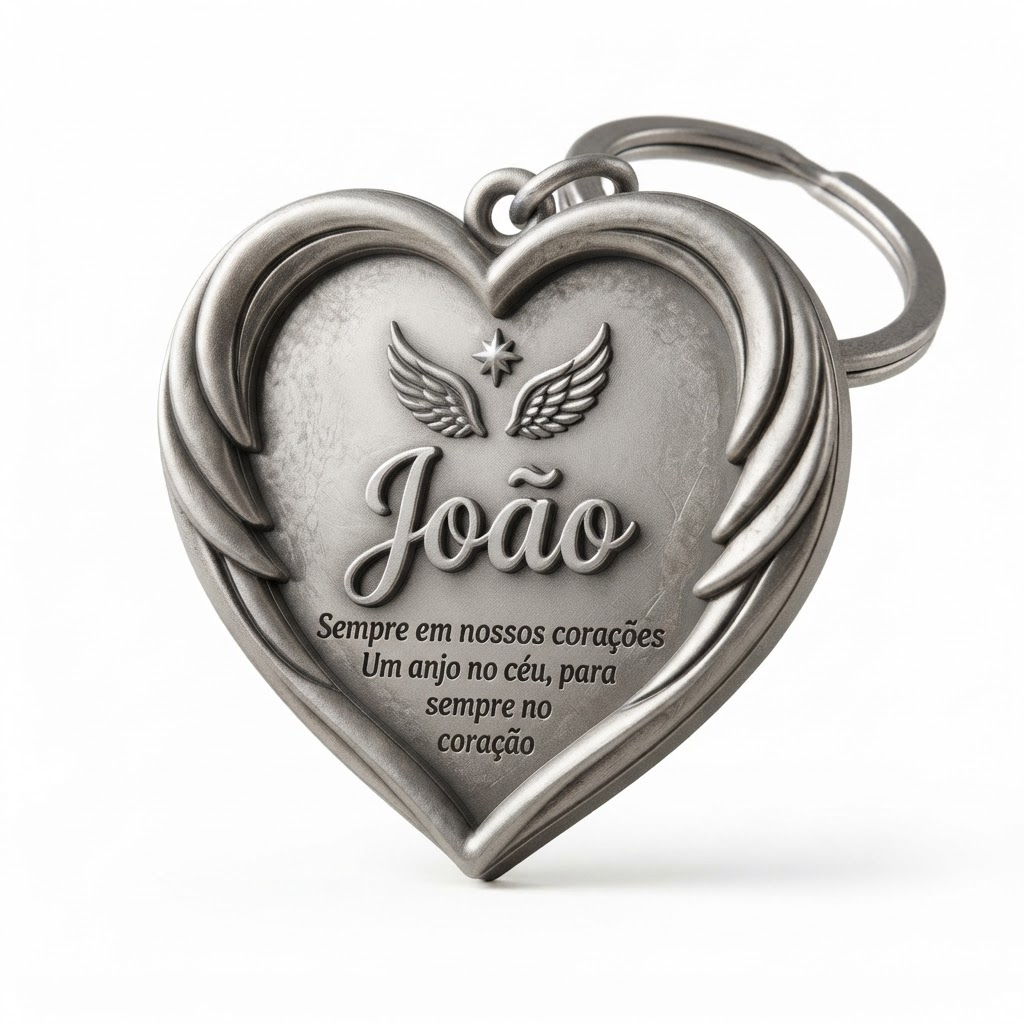 João Heart Keychain free 3D printable STL