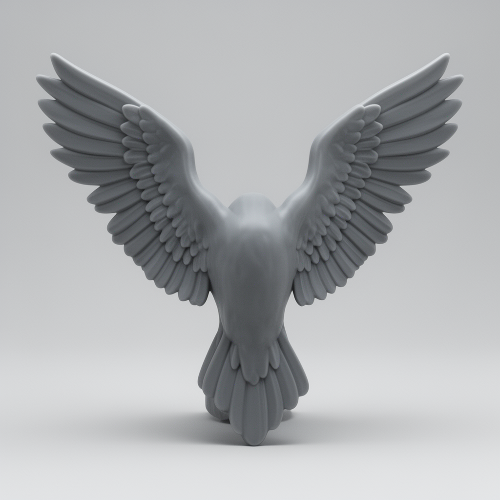 Detailed Bird Wings Model free 3D printable STL