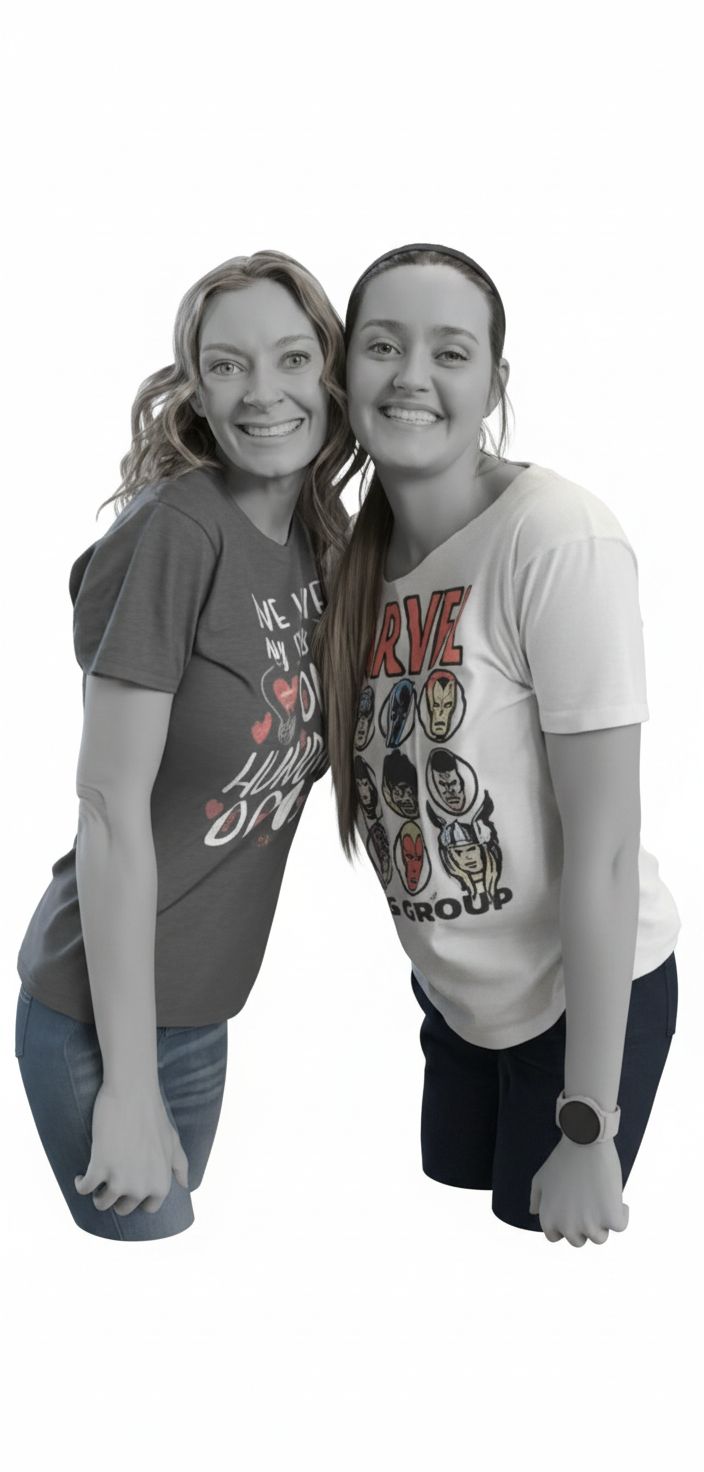 Two Smiling Women Figurine free 3D printable STL