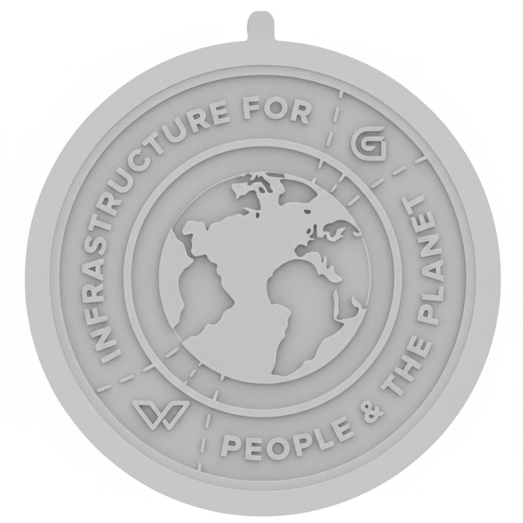 Infrastructure for People Coin free 3D printable STL